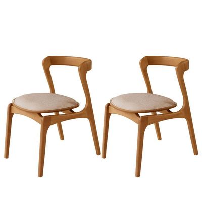 Conjunto 2 Cadeiras Madeira Solaris Moderna Mobilia Brisa