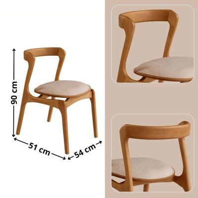 Conjunto 2 Cadeiras Madeira Solaris Moderna Mobilia Brisa
