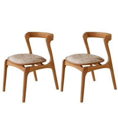 Conjunto com 2 Cadeiras Madeira Solaris Moderna Mobilia
