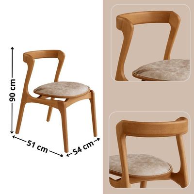 Conjunto com 2 Cadeiras Madeira Solaris Moderna Mobilia