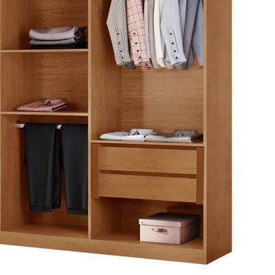 Closet Casal Hera Gold 4 Gavetas 8 Prateleiras Mdf Rufato Imbuia