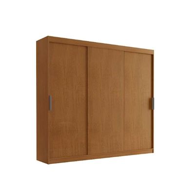 Guarda Roupa Vitor Em Mdf 3 Portas E 6 Cabideiros Moderna Naturalle