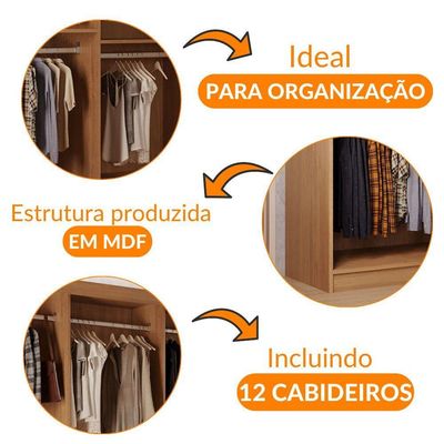 Guarda Roupa Closet Light Premium Moderna Imbuia
