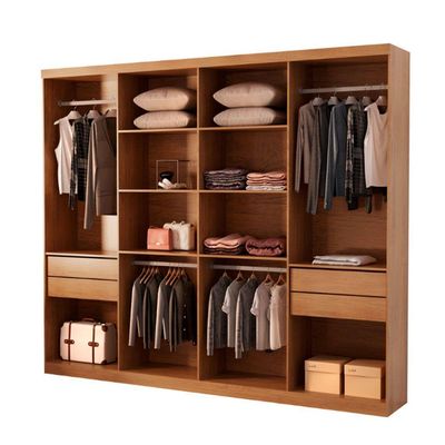 Guarda Roupa Casal Hera Premium Com Espelho 8 Portas Moderna Naturalle