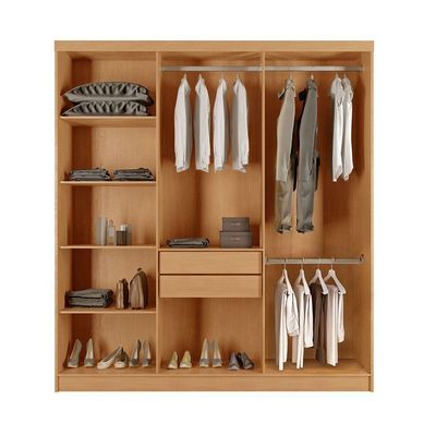 Guarda Roupa Casal Dunas Mdf 6 Portas E 2 Gavetas Moderna Naturalle Grafite