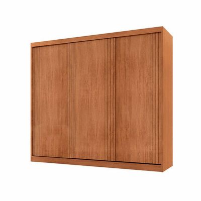 Guarda Roupa Casal Connor 100% Mdf 3 Portas 4 Gavetas Naturalle