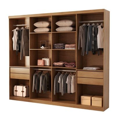 Guarda Roupa Casal Dunas Com 8 Portas E 4 Gavetas Moderna Naturalle Grafite