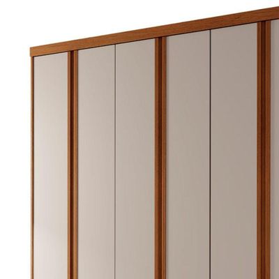 Guarda Roupa Casal Boston 6 Portas 4 Gavetas Moderna Imbuia/off White