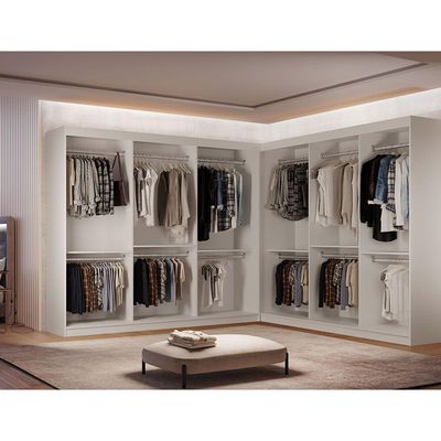 Guarda Roupa Closet Light Premium Moderna Branco