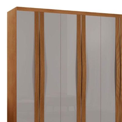 Guarda Roupa Casal Dunas Com 8 Portas E 4 Gavetas Moderna Naturalle/off White