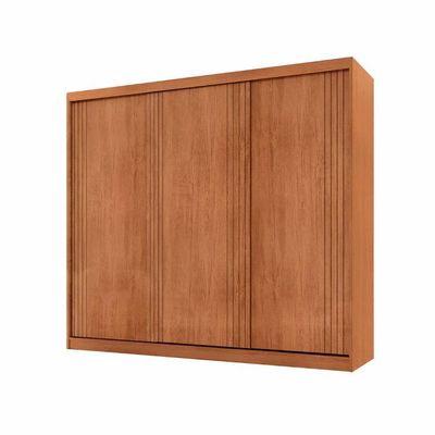 Guarda Roupa Casal Connor 100% Mdf 3 Portas E 4 Gavetas Naturalle