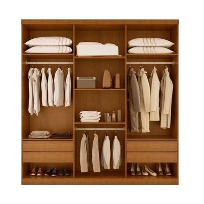 Guarda Roupa Casal Boston 6 Portas 4 Gavetas Moderna Imbuia