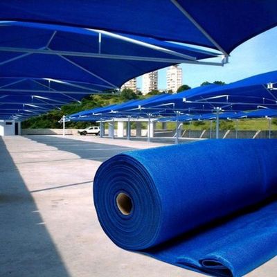 Tela Para Cobertura De Estacionamento 5,10x6 Azul Reforçada Com Ilhos