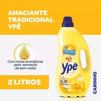 Amaciante De Roupas Tradicional Ypê Carinho 2l