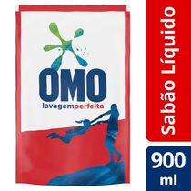 Lava Roupa Omo Sabão Líquido Refil Lavagem Perfeita 900ml