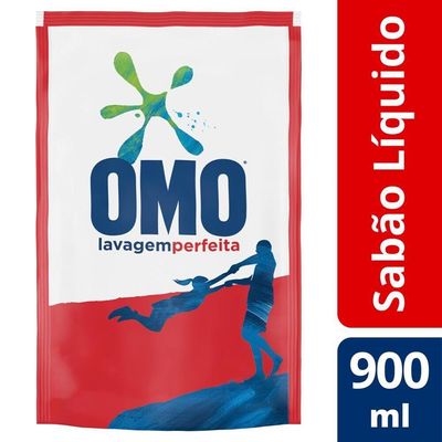Lava Roupa Omo Sabão Líquido Refil Lavagem Perfeita 900ml