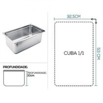Cuba Gastronomica Inox Gn 1/1 X 200mm (530X325mm)