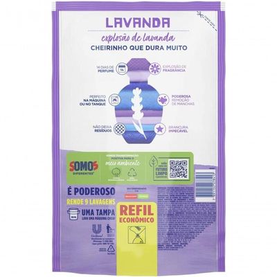 Lava Roupa Omo Sabão Líquido Refil Lavagem Perfeita Lavanda 900ml