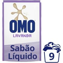 Lava Roupa Omo Sabão Líquido Refil Lavagem Perfeita Lavanda 900ml