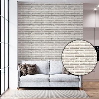 Adesivo Autocolante Tijolo Branco 50Cmx50Cm Modelo 7