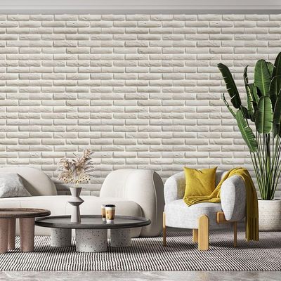Adesivo Autocolante Tijolo Branco 50Cmx50Cm Modelo 7