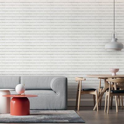 Adesivo Autocolante Tijolo Branco 50Cmx50Cm Modelo 4