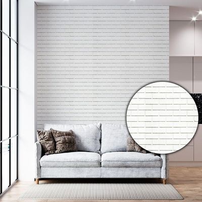 Adesivo Autocolante Tijolo Branco 50Cmx50Cm Modelo 4
