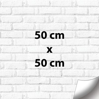 Adesivo Autocolante Tijolo Branco 50Cmx50Cm Modelo 5