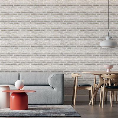 Adesivo Autocolante Tijolo Branco 50Cmx50Cm Modelo 2