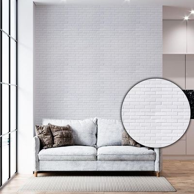 Adesivo Autocolante Tijolo Branco 50Cmx50Cm Modelo 6