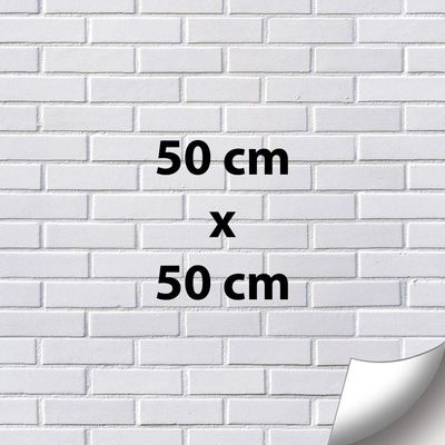 Adesivo Autocolante Tijolo Branco 50Cmx50Cm Modelo 6