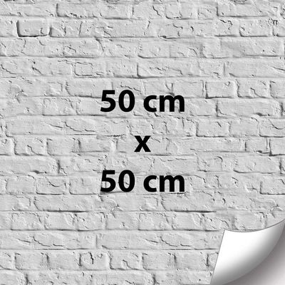 Adesivo Autocolante Tijolo Branco 50Cmx50Cm Modelo 3