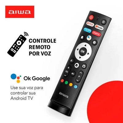 Smart Tv 43 Polegadas Full Hd Hdr10 Android Tv E Borda Infinita Aws-tv-43-bl-02-a Aiwa Preto Bivolt
