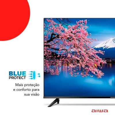 Smart Tv 43 Polegadas Full Hd Hdr10 Android Tv E Borda Infinita Aws-tv-43-bl-02-a Aiwa Preto Bivolt