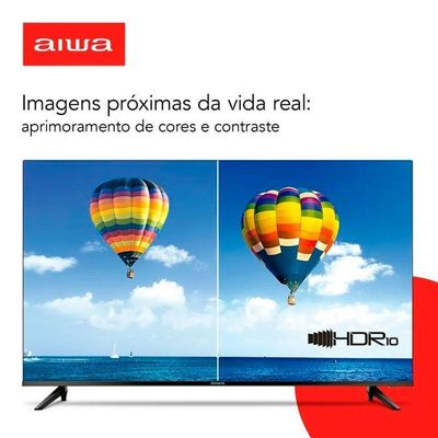 Smart Tv 43 Polegadas Full Hd Hdr10 Android Tv E Borda Infinita Aws-tv-43-bl-02-a Aiwa Preto Bivolt