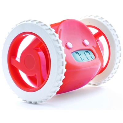 Relógio Despertador Digital Clocky Com Rodinhas E Som Alto