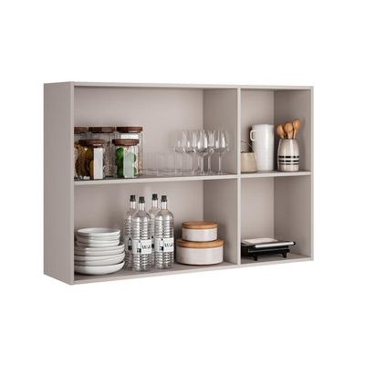 Armário Aéreo Essence 3 Portas 120cm 100% Mdf - Itatiaia Fendi-gris