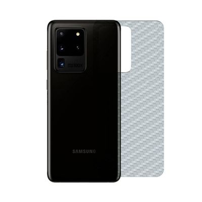 Película Hidrogel + Adesivo Fibra De Carbono Para Samsung Galaxy S20 Ultra - Transparente