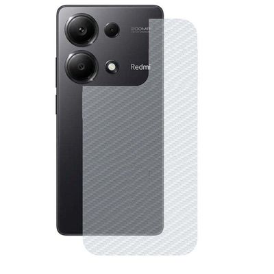 Película Hidrogel + Adesivo Fibra De Carbono Para Xiaomi Redmi Note 13 Pro - Transparente