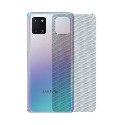 Película Hidrogel + Adesivo Fibra De Carbono Para Samsung Galaxy Note 10 Lite - Transparente