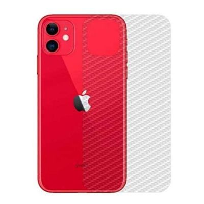 Pelicula Hidrogel + Adesivo Fibra De Carbono Para Iphone 11 Tela 6.1 - Transparente