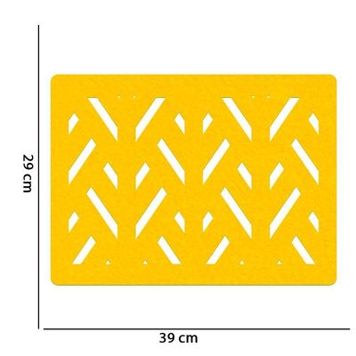 Kit 2 Jogo Americano de Feltro Formas Amarelo