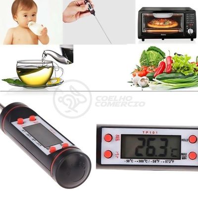 Termômetro Culinário Cozinha Digital Mede -50ºc A +300ºc