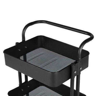 Kit Estética Com Banco Mocho E Carrinho Multiuso - Preto
