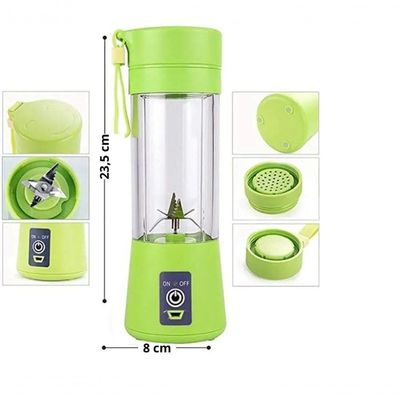 Mini Liquidificador Portátil Usb Shakes Vitaminas Sucos Academia 4 Laminas