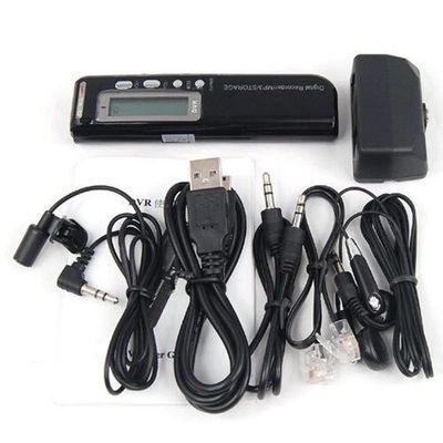 Gravador de Voz Digital Espião 8gb Usb Tela Lcd Memória Microfone Fone de Ouvido Mp3 Wma