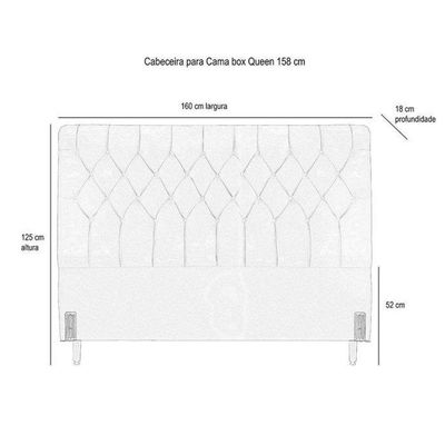 Cabeceira De Cama Box Casal Queen 158cm Pádua Couro Marrom