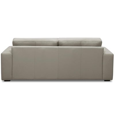 Sofá 3 Lugares Para Sala De Estar Living 205cm Vienne L06 Couro Cinza Claro - Lyam Decor