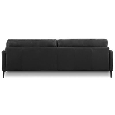 Sofá 3 Lugares Para Sala Living Industrial 240cm Evo L06 Couro Preto - Lyam Decor