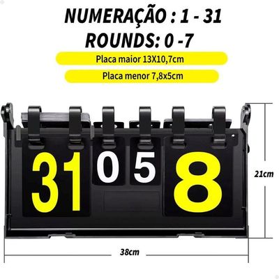 Placar De Mesa Dobrável Lorben Marcador Manual Contador De Pontos